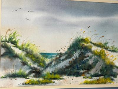 Original Coastal Dune Watercolor by Liberty