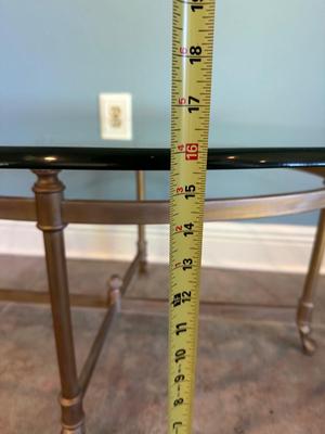 Oval Glass-Top Coffee Table