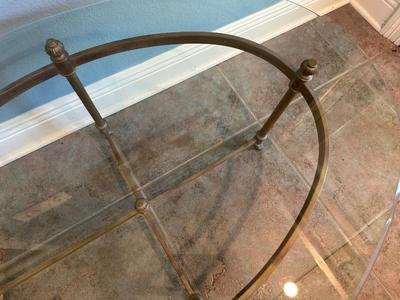 Oval Glass-Top Coffee Table