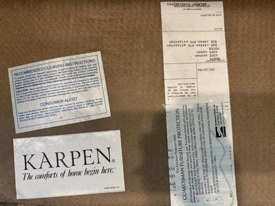 Karpen Upholstered Wingback Chair with Skirted Base