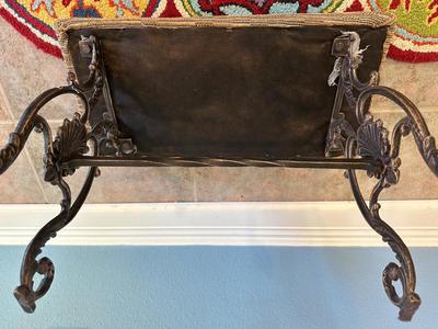 Upholstered Accent Bench with Scrolled Base