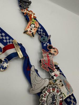 Disney Pin Trading Collection with Bag, Lanyard & Assorted Pins