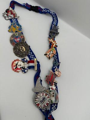 Disney Pin Trading Collection with Bag, Lanyard & Assorted Pins