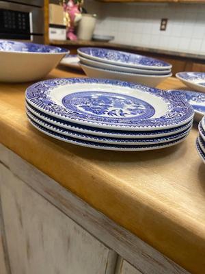 Set of Woods Ware Blue Willow China