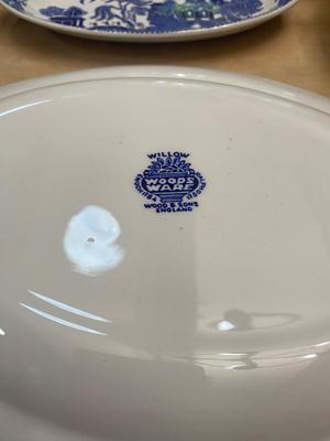 Set of Woods Ware Blue Willow China