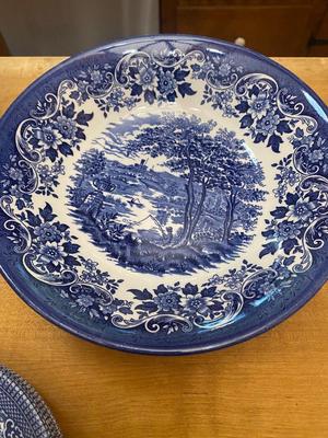 Set of Churchill Blue Willow China