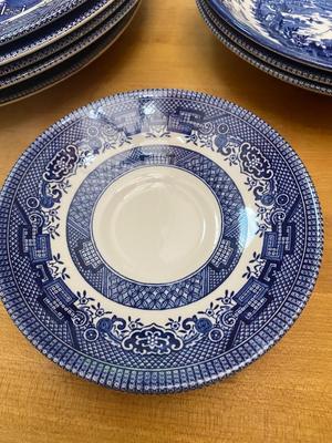 Set of Churchill Blue Willow China