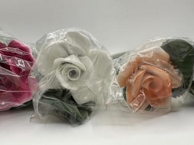 Capodimonte Porcelain Roses - Set of 6