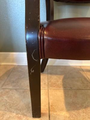 Burgundy Vinyl Office or Accent Chair