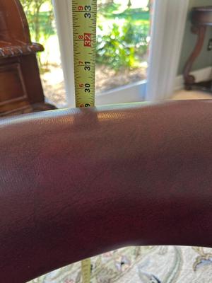 Burgundy Vinyl Office or Accent Chair
