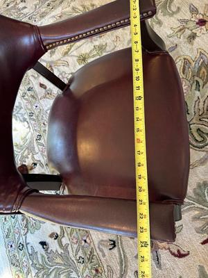 Burgundy Vinyl Office or Accent Chair