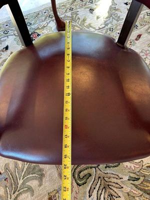 Burgundy Vinyl Office or Accent Chair