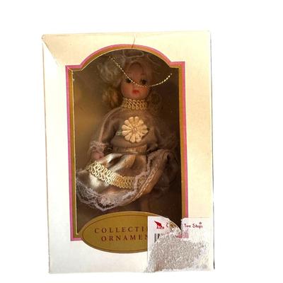 Sale Photo Thumbnail #51: 2 Large Santa Ornaments (9" and 12" long) & 3 Boxed Doll Ornaments