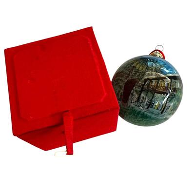 Sale Photo Thumbnail #83: Hand Painted Glass Ornament from FL Keys Hemingway House in Box