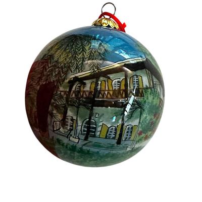 Sale Photo Thumbnail #84: Hand Painted Glass Ornament from FL Keys Hemingway House in Box