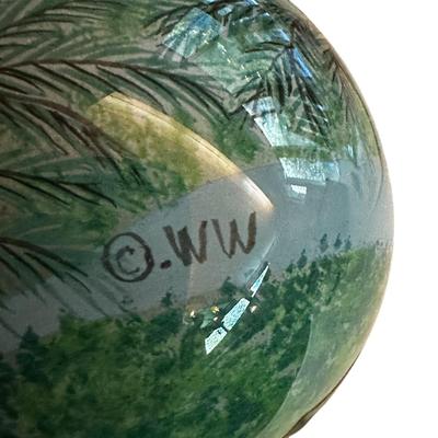 Sale Photo Thumbnail #85: Hand Painted Glass Ornament from FL Keys Hemingway House in Box