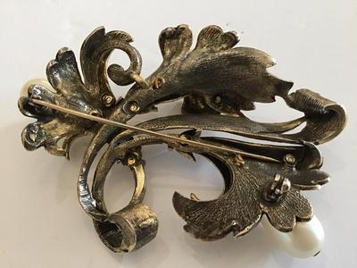 Antique Rhinestone Possibly REJA 3.5 Inch. Beautiful and Large