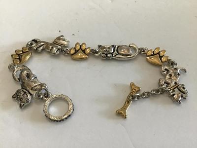 Bone And Kitty Bracelet