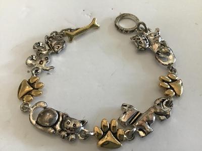 Bone And Kitty Bracelet