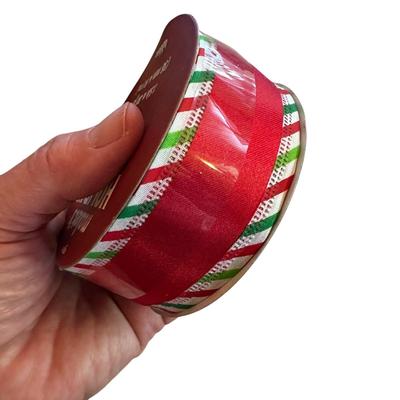 Sale Photo Thumbnail #113: Holiday Lot - 2 Rolls of New Ribbon, 2 Stacking Boxes, and Napkins