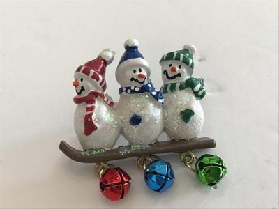 Snowman Brooch