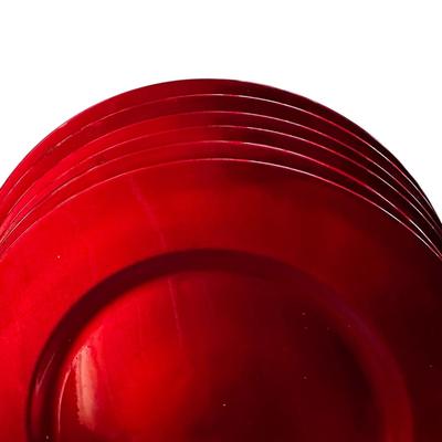 2 Sets of Charger Plates (Red and Silver) + 2 Small Grateful Plates