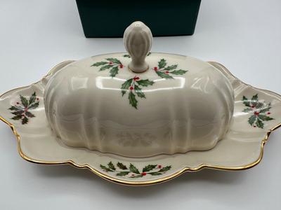 Lenox Holiday Covered Butter Dish