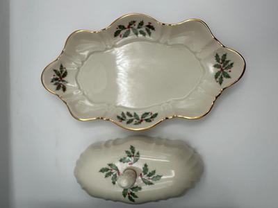 Lenox Holiday Covered Butter Dish