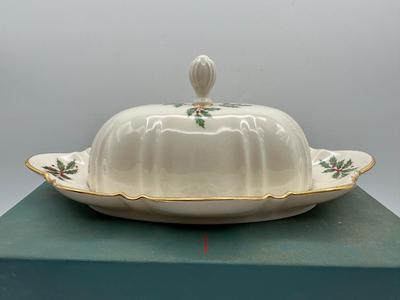 Lenox Holiday Covered Butter Dish