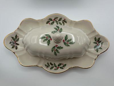 Lenox Holiday Covered Butter Dish