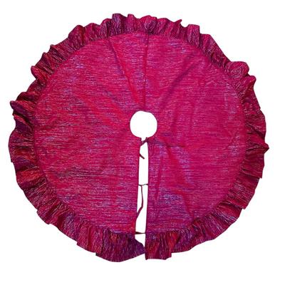 Tree Skirt Maroon w Silver Flecks 48" Wide