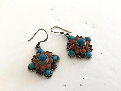Vintage Silver Earrings Marked