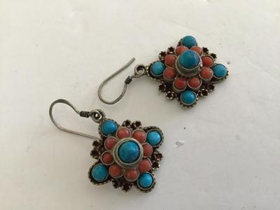 Vintage Silver Earrings Marked