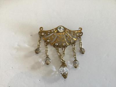 Gold Filagree Vintage Brooch
