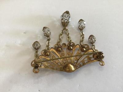 Gold Filagree Vintage Brooch