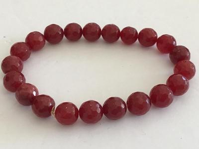 Red Glass Bead Bracelet