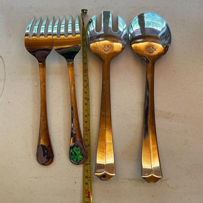 4 Serving Utensils, 2 Forks and 2 Lenox Spoons