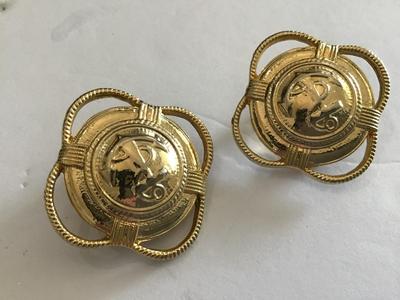Vintage Anchor Clip on Earrings