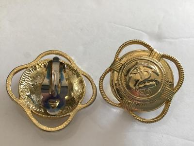 Vintage Anchor Clip on Earrings