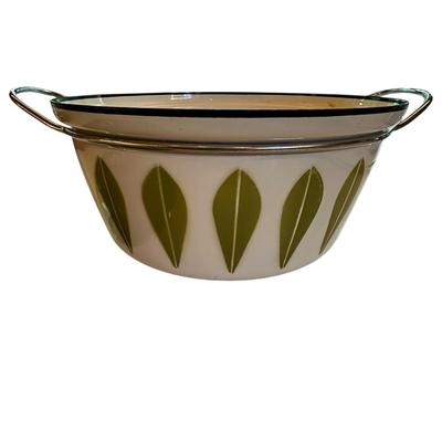Nice Enamel Casserole Pan with Lid & Handles, Unbranded