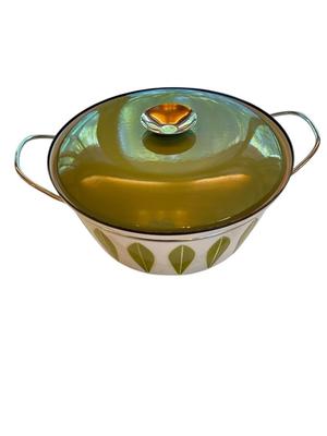 Nice Enamel Casserole Pan with Lid & Handles, Unbranded
