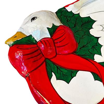 Christmas Swan Tray (Papier Mache) by Silvestri & 2 Decor Mini Houses