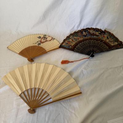 Japanese Hair Combs with Hand-painted Silk Parasol and More (LR-BM)