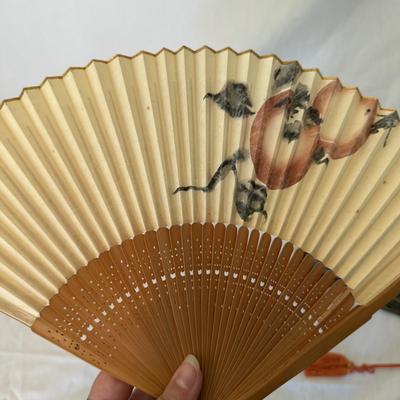 Japanese Hair Combs with Hand-painted Silk Parasol and More (LR-BM)