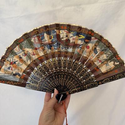 Japanese Hair Combs with Hand-painted Silk Parasol and More (LR-BM)