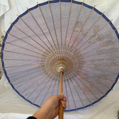 Japanese Hair Combs with Hand-painted Silk Parasol and More (LR-BM)