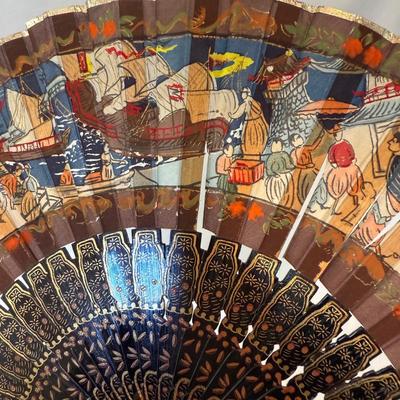 Japanese Hair Combs with Hand-painted Silk Parasol and More (LR-BM)