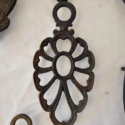 Collection of Cast Iron & Brass Trivets & More (LR-JS)