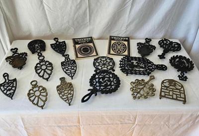 Collection of Cast Iron & Brass Trivets & More (LR-JS)