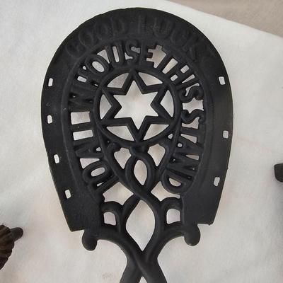 Collection of Cast Iron & Brass Trivets & More (LR-JS)